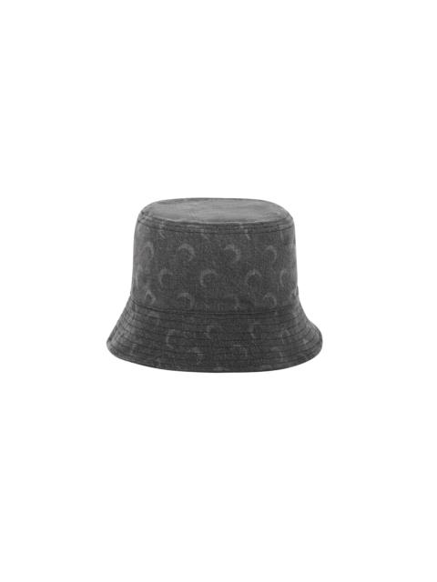 Marine Serre Moon Laser Grey Wash Denim Bucket Hat