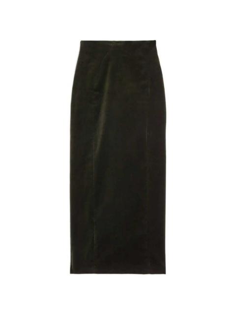 Jil Sander Jil Sander Women High-Waisted Velvet Maxi Skirt