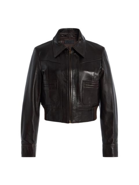 NILI LOTAN Charly Leather Jacket brown