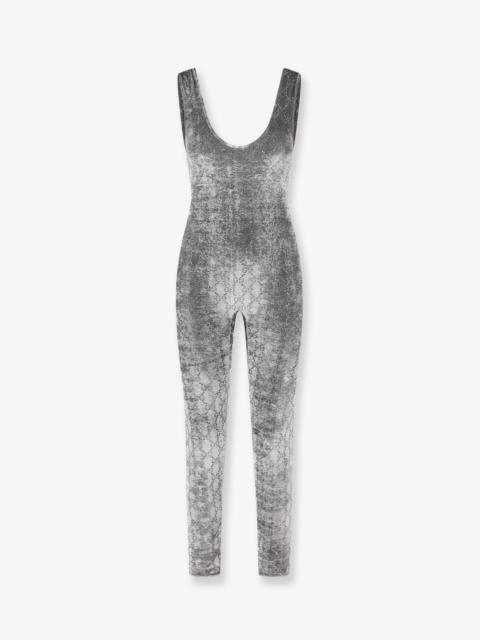 GUCCI Gucci Women Stretch Chenille Jumpsuit With All-Over Crystals