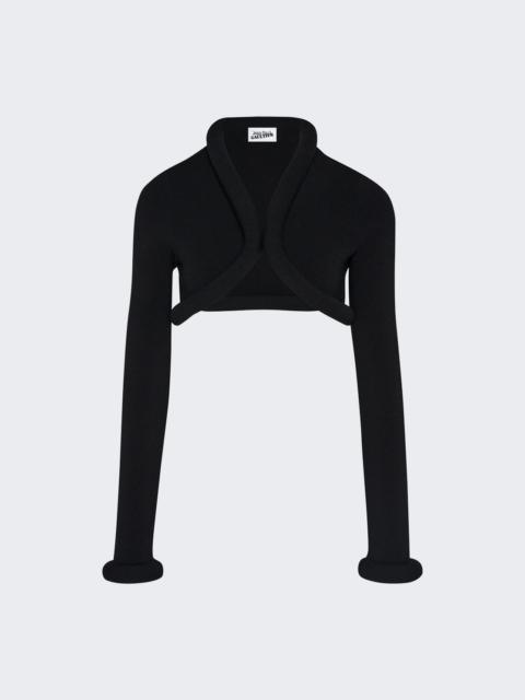Jean Paul Gaultier Cropped Cardigan With Foam Detail Black