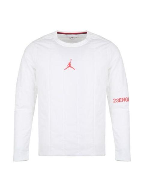 Jordan Air Jordan 23 Engineered Quilted Round Neck Pullover logo Sports Long Sleeves White AJ1055-100