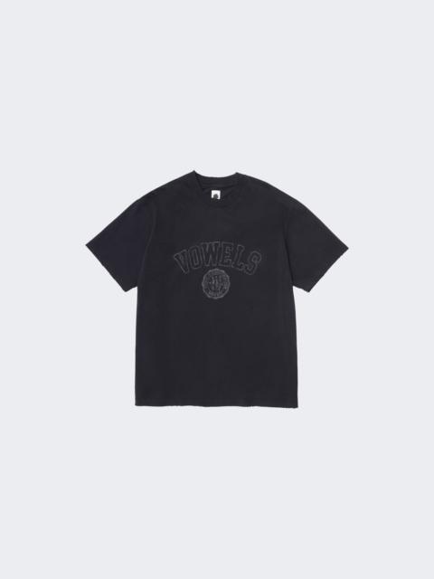 vowels Faded Collegiate Tee Black