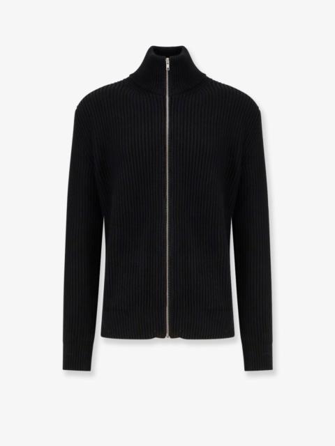 Mm6 Maison Margiela Ribbed Cotton Cardigan