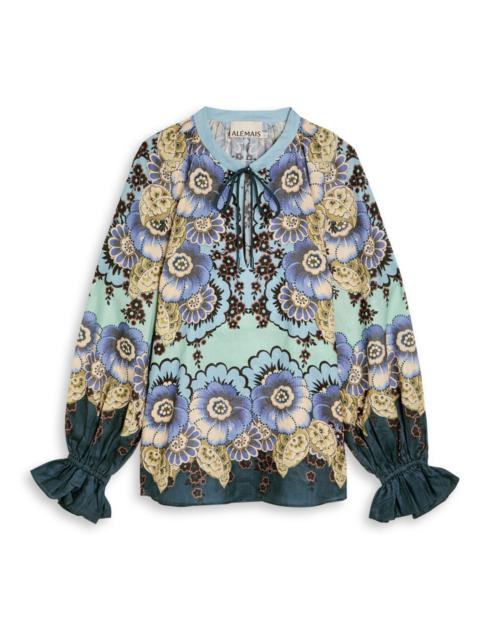 ALÉMAIS Alemais Madalena Printed Ramie Blouse