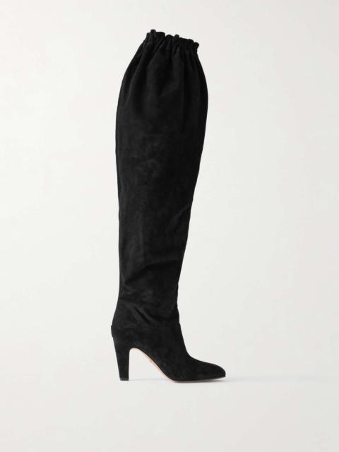 Eve suede over-the-knee boots Black