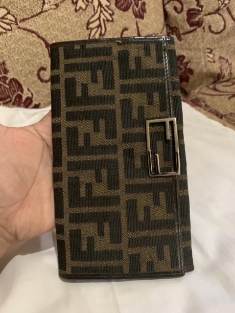 Authentic FENDI long wallet monogram zucca