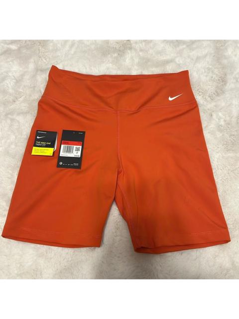 Nike One Mid Rise 7” Bike Short in Burnt Orange