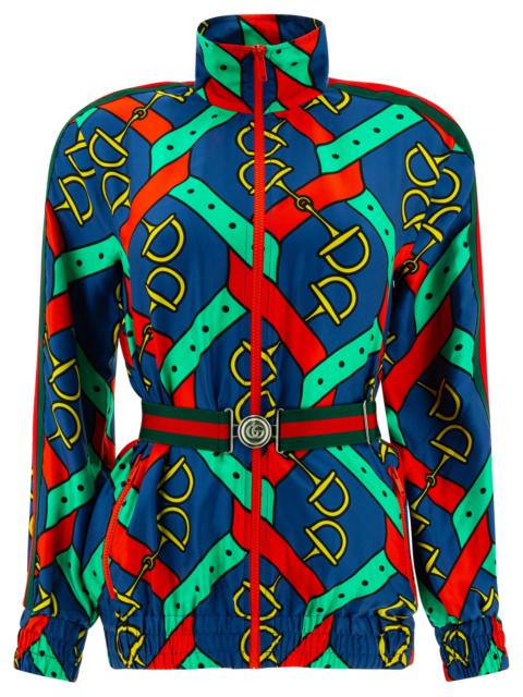 ジャケット GUCCI SS24 Giacca in seta stampata (743005 XJFJF4034) GUCCI Gucci Giacca In Seta Stampata | worldclassfashion