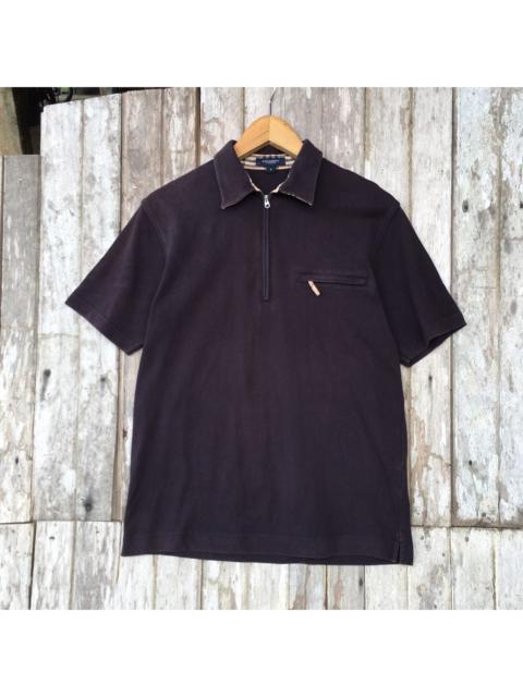 Other Designers Thrashed Faded Vintage Burberry London Nova Check Polo Tee