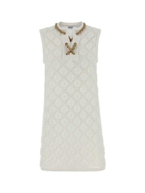 Burberry Burberry Women White Stretch Crochet Dress