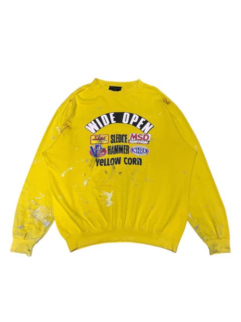 YELLOW CORN - Vintage Paints Splashed Yellowcorn Crewneck