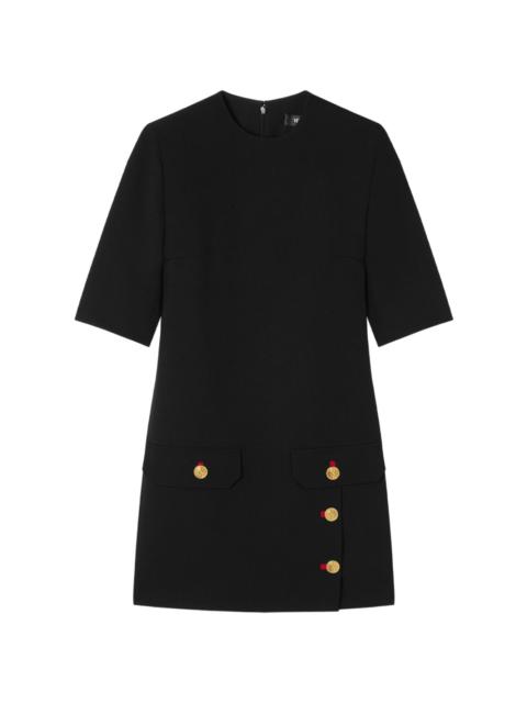 wool gabardine mini dress