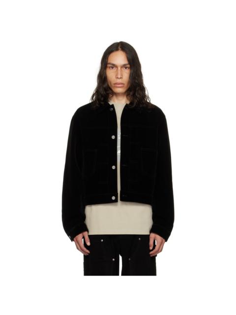 We11done Black Spread Collar Jacket