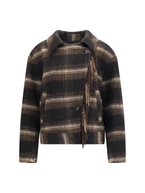 Isabel Marant Étoile Marant Étoile Galeane Wool-blend Short Coat Black/Khaki