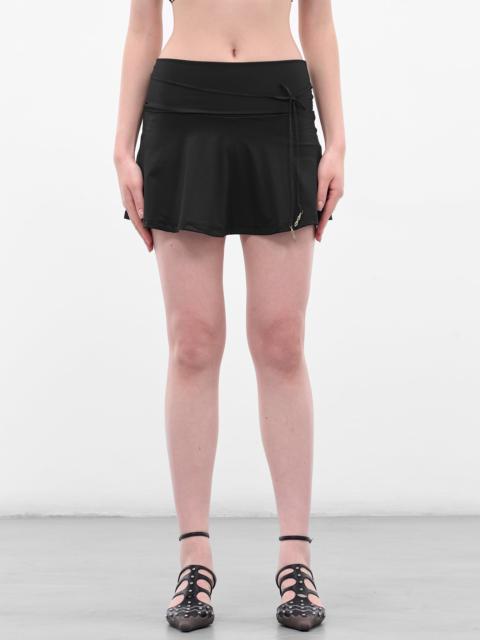 RUI Black Fold-Over Mini Skort