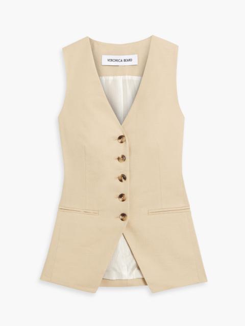 VERONICA BEARD Liff linen-blend vest