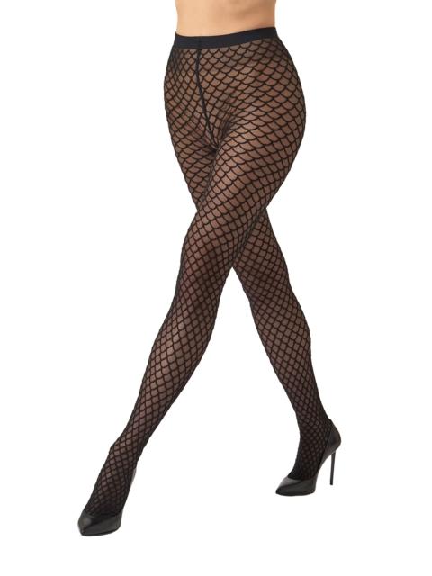 Wolford Wolford Net Illusion Velvet Tights in Black/black at Nordstrom