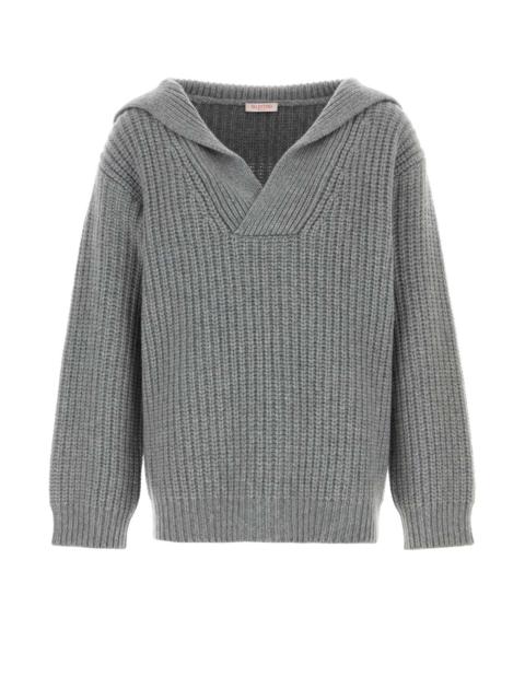 Valentino Valentino Garavani Men Grey Cashmere Sweater