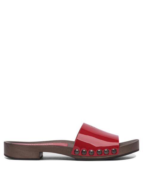 Miu Miu Miu Miu Patent Leather Clogs Red Women