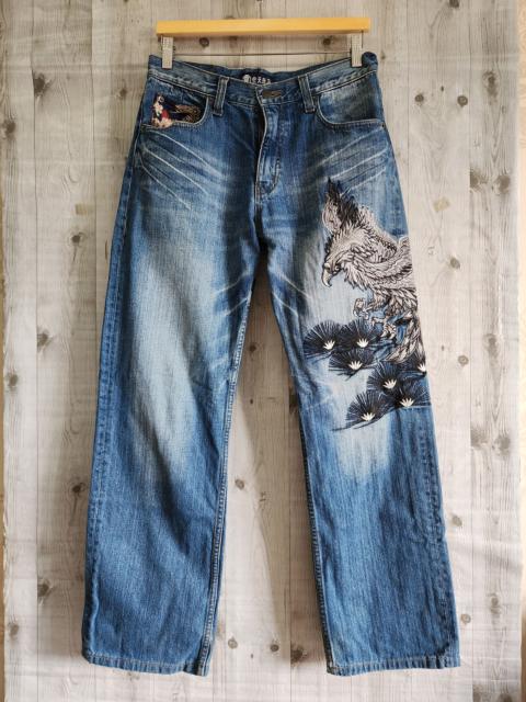 Other Designers Japanese Brand - Mafia Karakuri Sukajan Pheonix Denim Jeans Japan