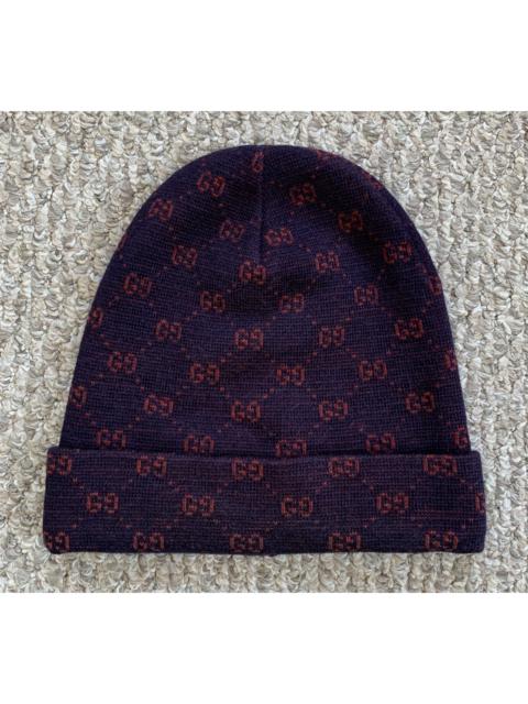 GUCCI Vintage Gucci Monogram Beanie Hat