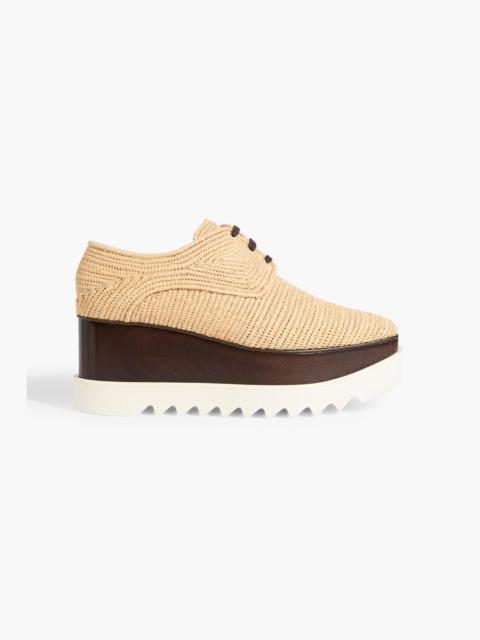Stella McCartney Elyse raffia platform brogues