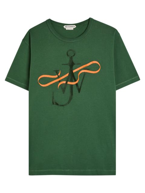 JW Anderson JW Anderson Ribbon Anchor Embroidered Cotton T-shirt