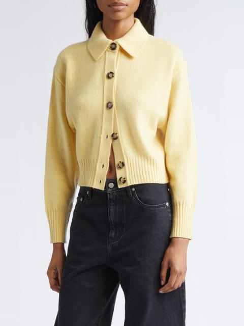 Proenza Schouler Proenza Schouler Rocia Cashmere Crop Cardigan in Pale Yellow at Nordstrom