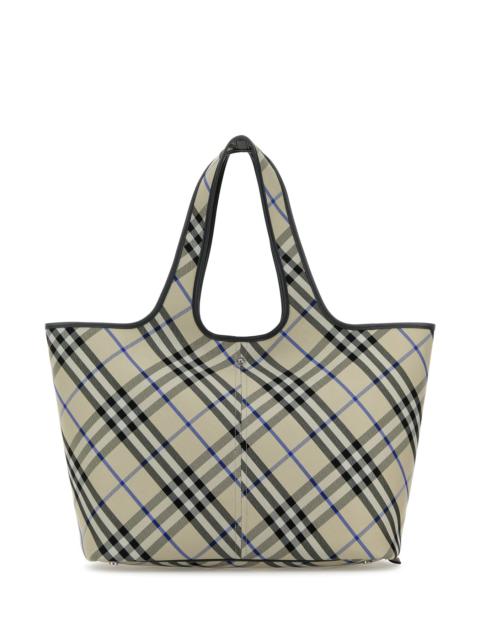 Burberry Embroidered canvas shopping bag