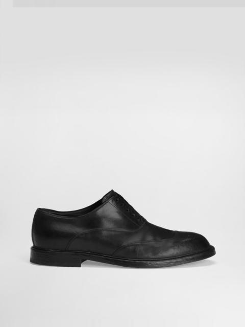 Dolce & Gabbana Washed calfskin laced shoes