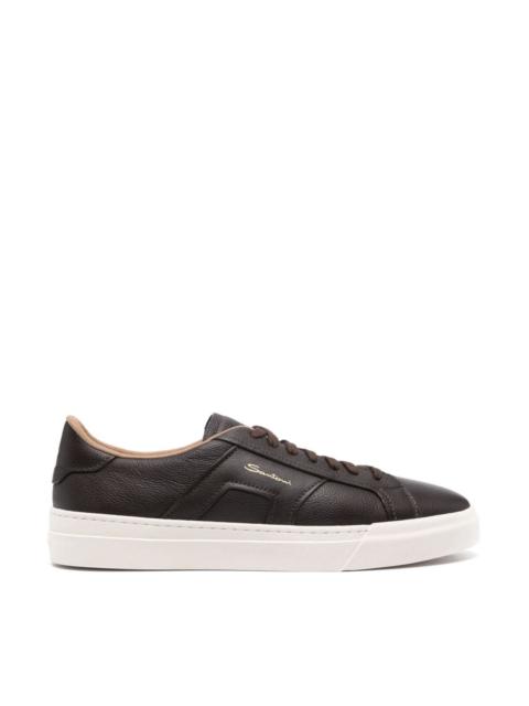 Santoni LACE-UP LEATHER SNEAKERS