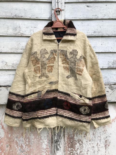 Other Designers Native - Vintage Navajo Birdman Native Symbol Mohair Wool Jacket