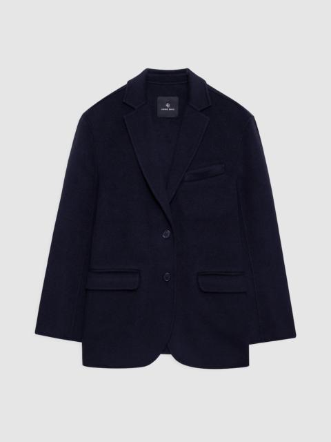 ANINE BING Quinn Blazer - Midnight Blue Cashmere Blend