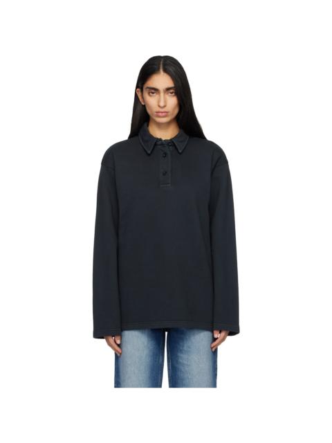 A.P.C. Black Long-Sleeve Polo