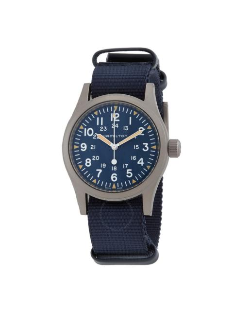 Other Designers Hamilton Khaki Field Manual Wind Blue Dial Men's Watch H69439940