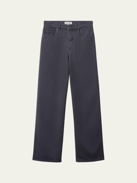 Miu Miu Relaxed Straight-Leg Denim Pants