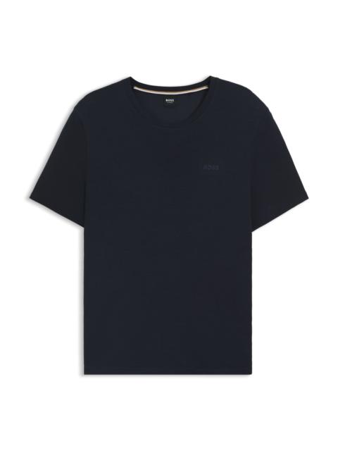 BOSS STRETCH-JERSEY PAJAMA T-SHIRT WITH EMBROIDERED LOGO