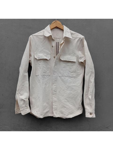 Rick Owens Rick Owens SS18 DIRT heavy cotton workshirts, white ivory