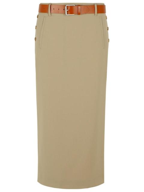Moschino Moschino Beige Virgin Wool Skirt