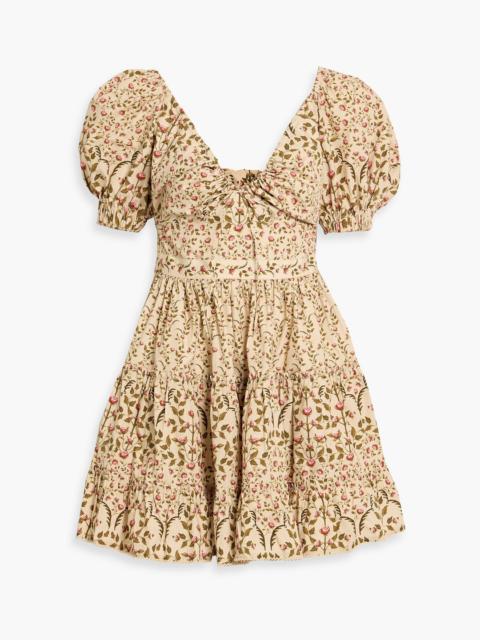 Agua by Agua Bendita Manzanilla Sueño floral-print cotton mini dress