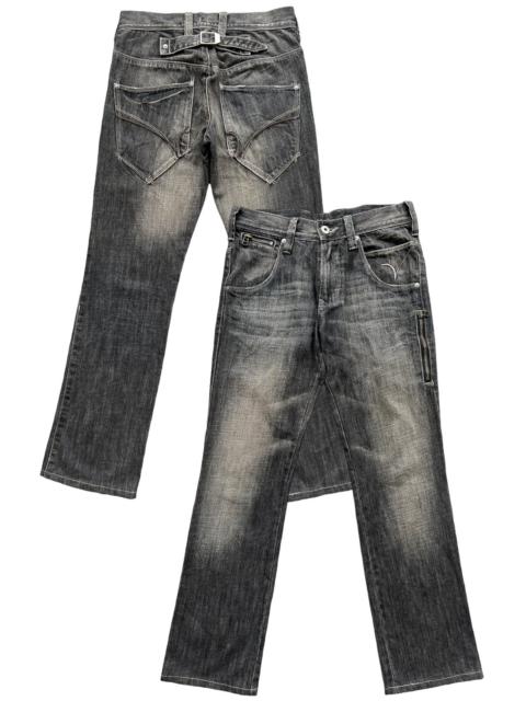 Japanese Brand Straight Cut Buckle Back Denim Jeans 29x29.5