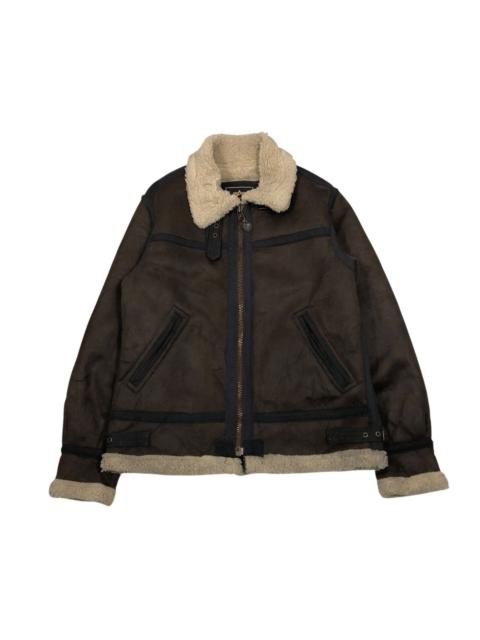 ALPHA INDUSTRIES VINTAGE SHEARLING LEATHER SHEEPSKIN JACKET ALPHA INDUSTRIES