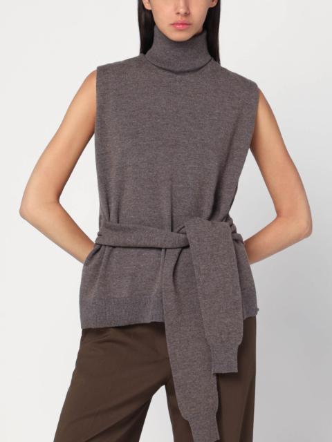 RÓHE Double-layer taupe mélange sweater