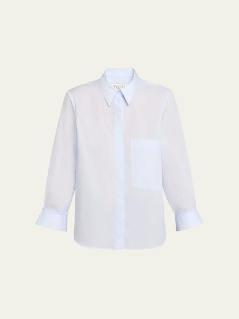 TWP Cotton Button-Front Boyfriend Shirt
