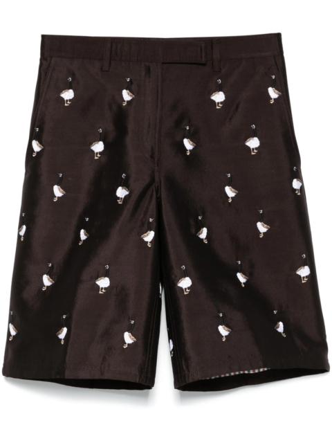 Thom Browne Wide Leg Beltloop Shorts Women