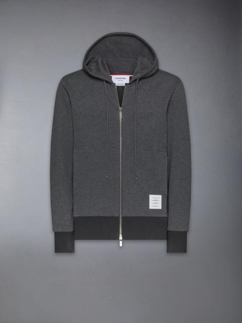 Thom Browne Classic 4-Bar Jersey Zip up Hoodie