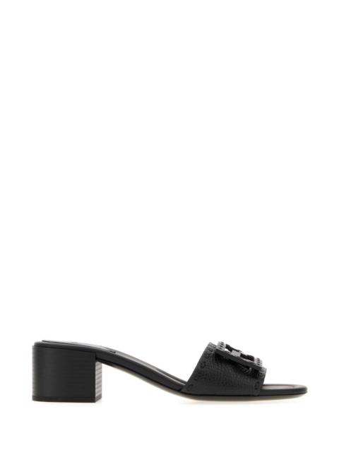 FENDI Fendi Women Black Leather Baguette Mules