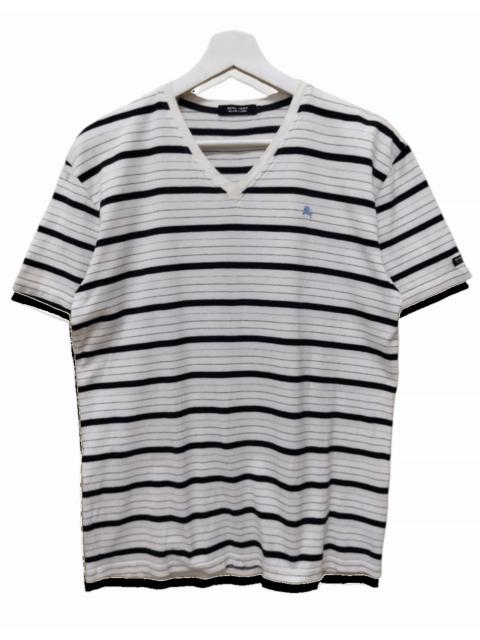 Other Designers Burberry Prorsum - BURBERRY Black Label Stripes V-neck Tshirt