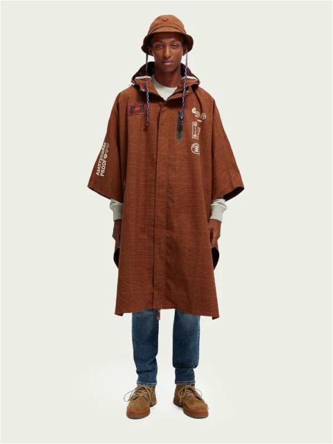 Other Designers Scotch & Soda Amsterdam Proof Poncho + Hat in Brown